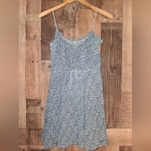 Free People Ruffle Front Blue Paisley Sun Dress Size XS Boho